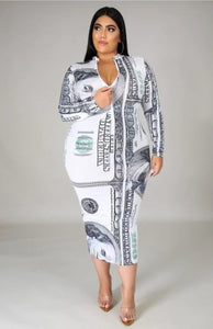 Money Bag Bodycon Dress