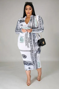 Money Bag Bodycon Dress